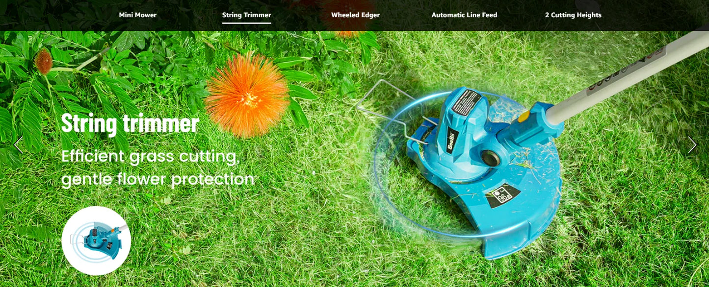 Electric String Trimmer Leaf Blower Combo Kit