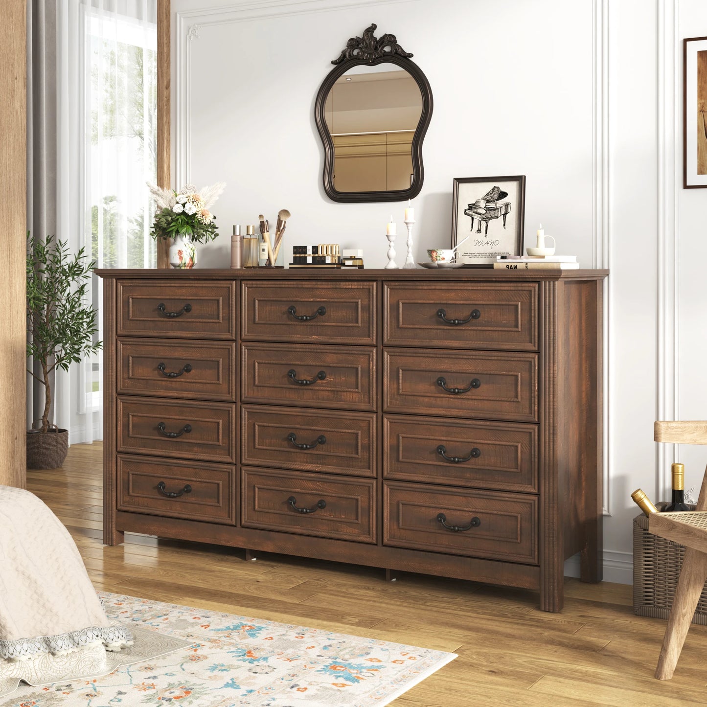 Bedroom Large Dresser with 12 Drawers
