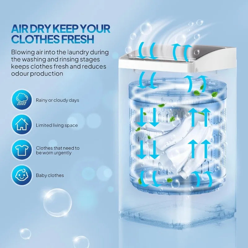 Full Automatic Washing Machine and Portable Dryer Set