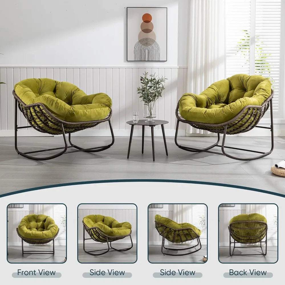 Outdoor Rattan Egg Rocking Chair