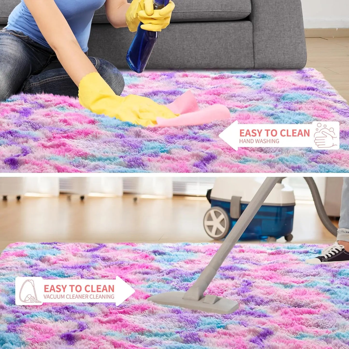 Bedroom Fluffy Fuzzy Runner Soft Rugs