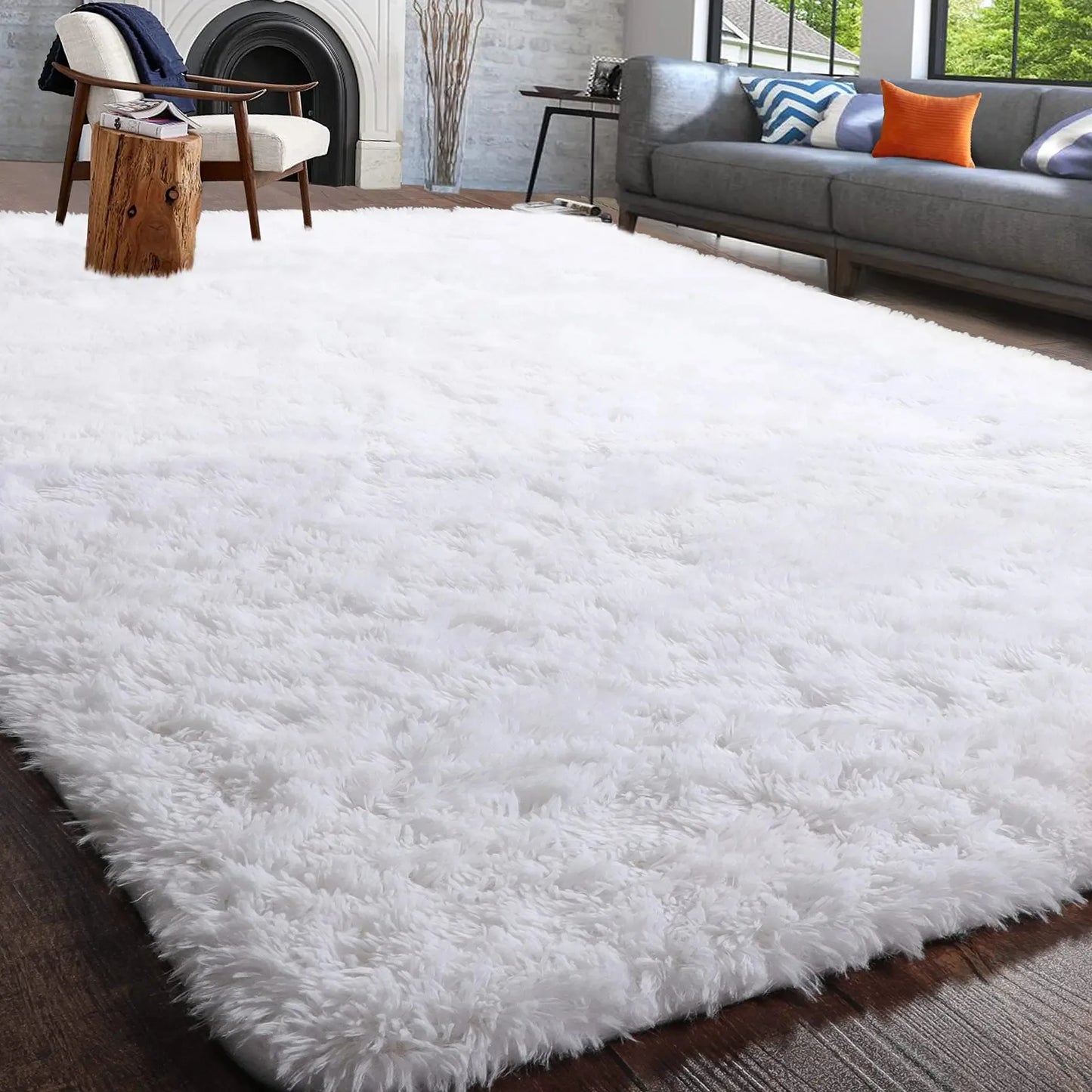 Fluffy Rugs Non Slip Rugs for Hardwood Floors Room Decor