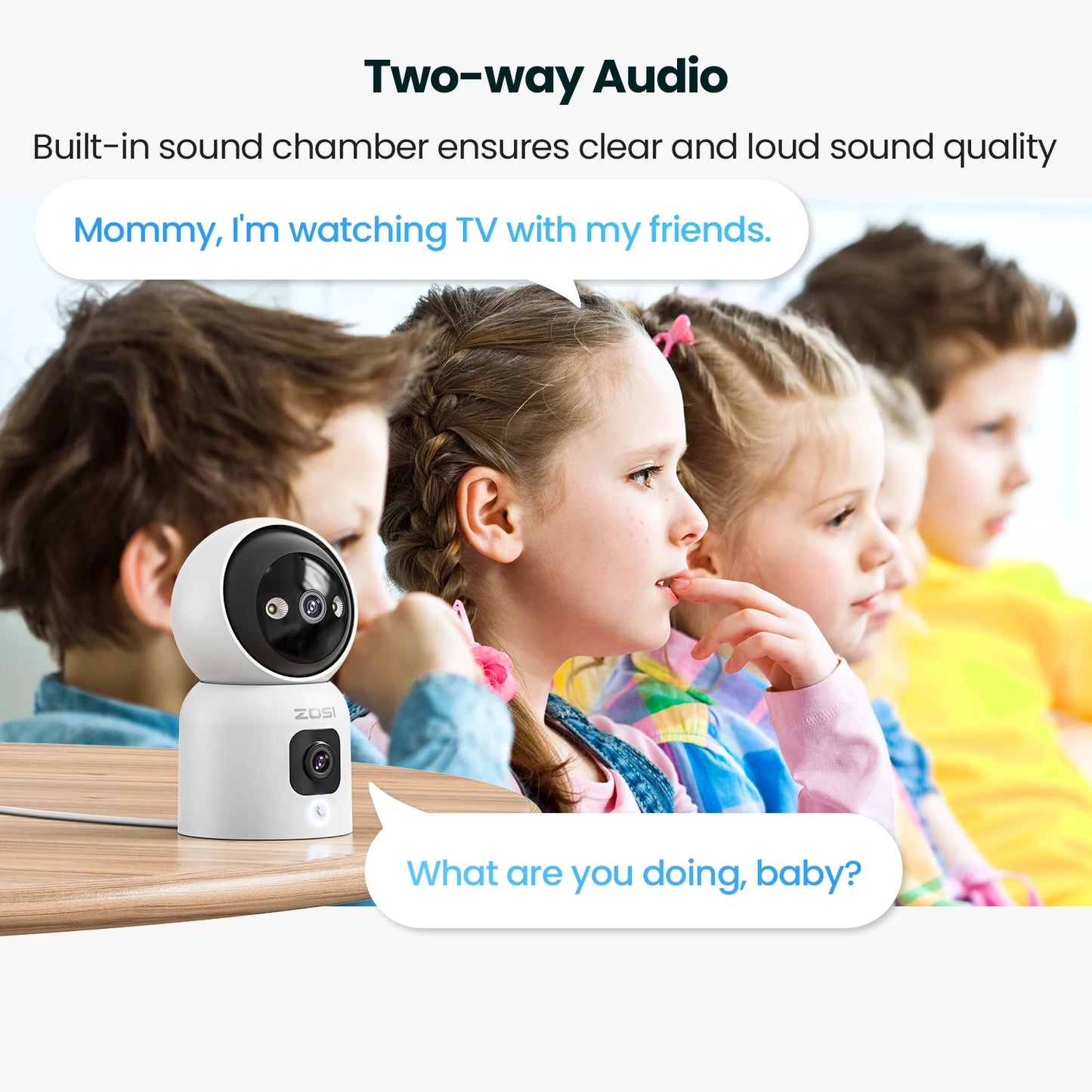 Dual-Lens Indoor Security Camera