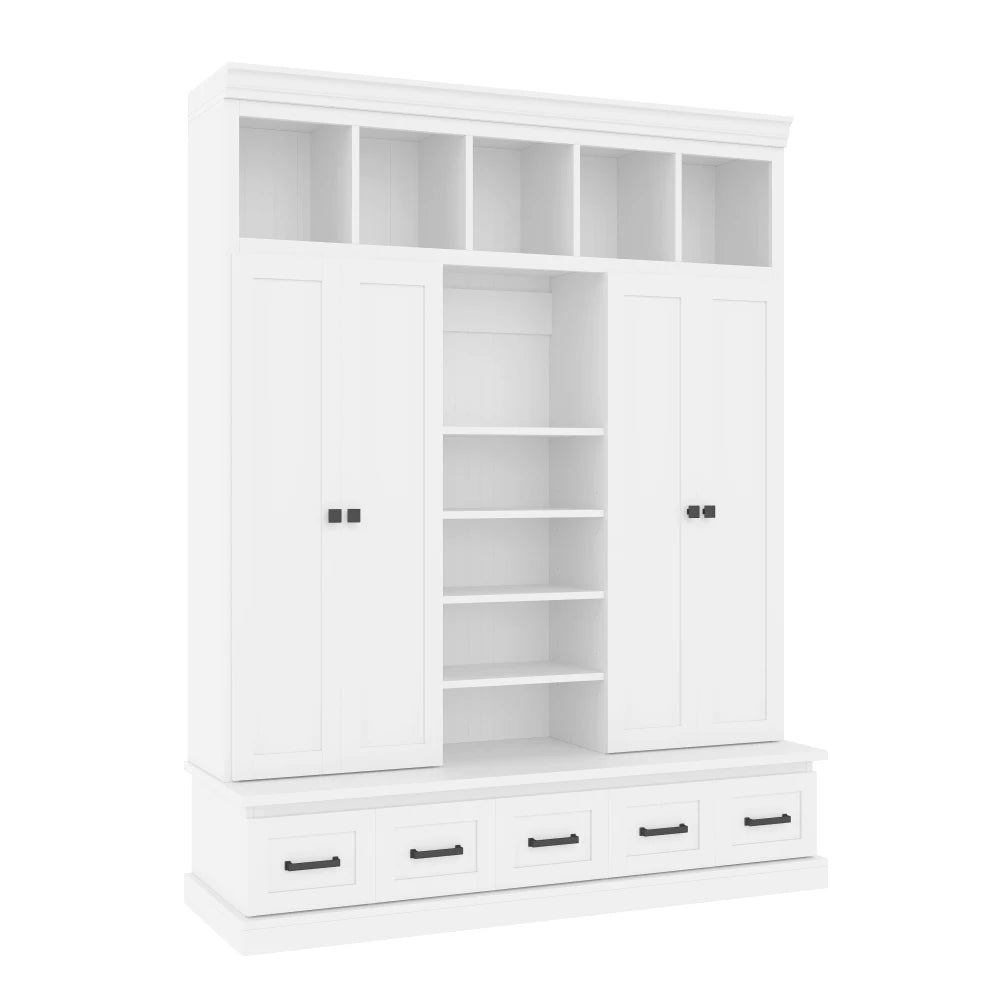 Hall Entryway Storage Organizer Cabinet with Bench