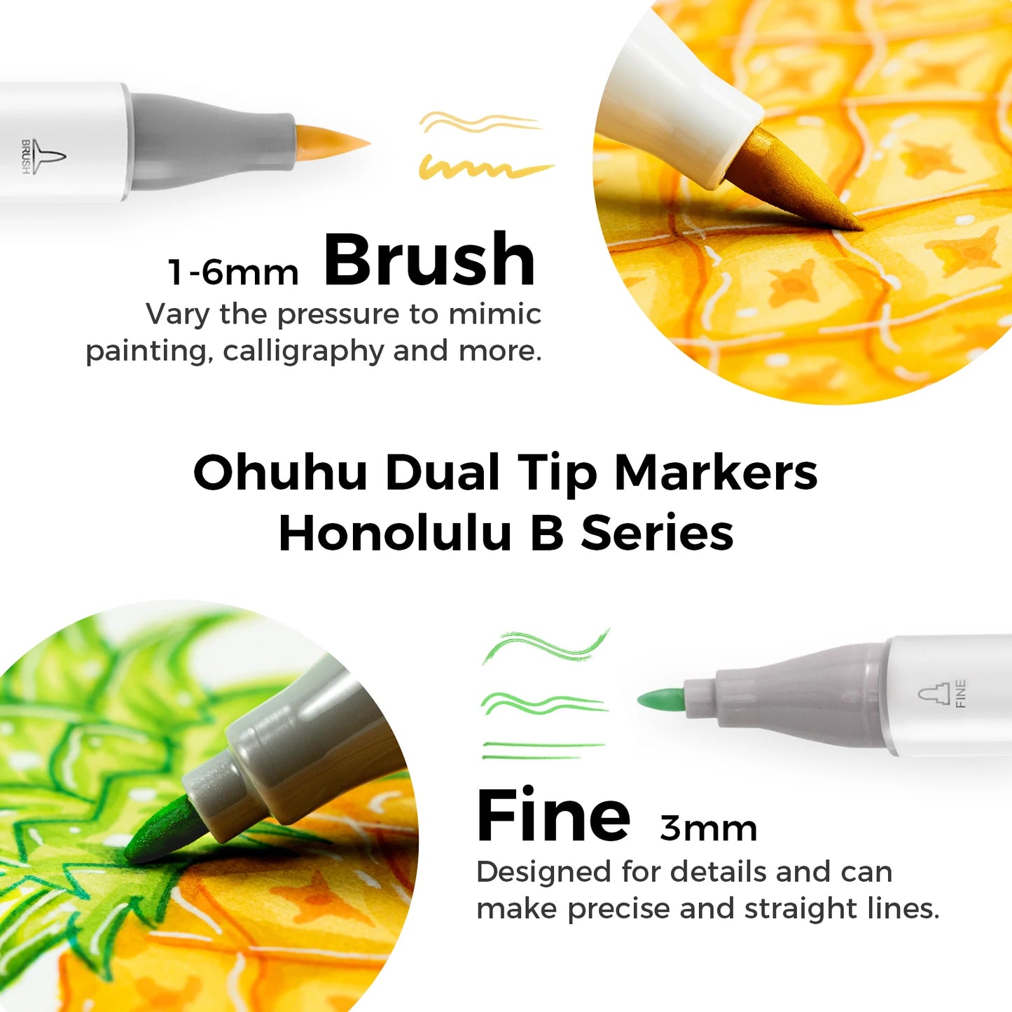 Marker Pen Set Color Dual Tips