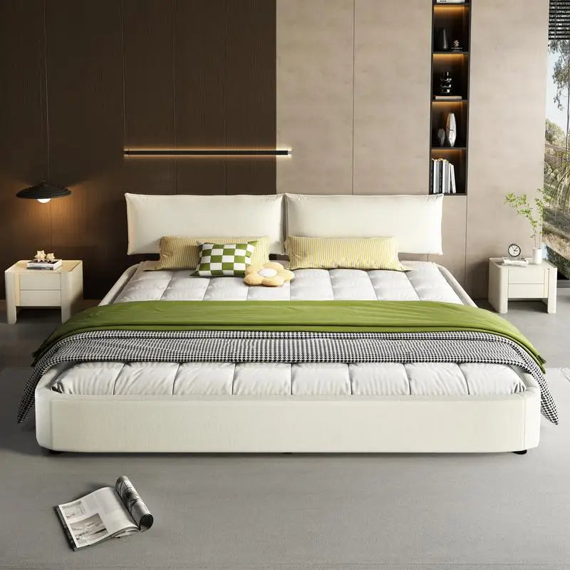 Oversize Padded Movable Headboard with Upholstered Round Corners