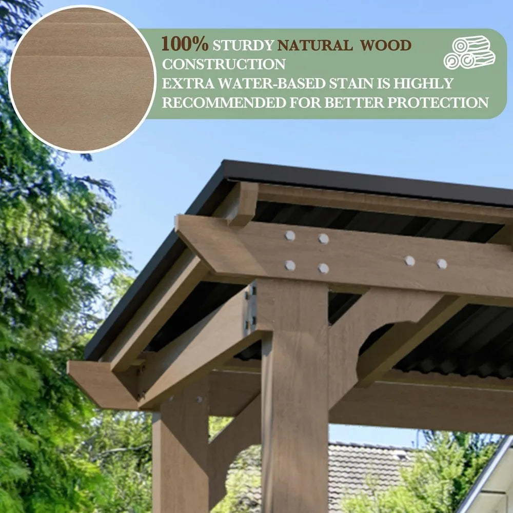 Heavy Duty Grill Gazebo Sloping Metal Roof