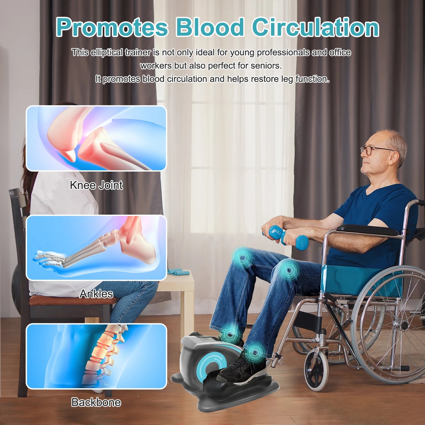 Electric Elliptical Machine Pedal Exerciser