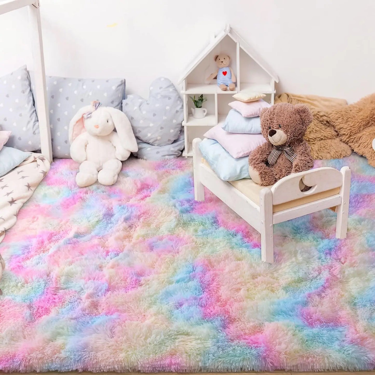 Fluffy Rugs Non Slip Rugs for Hardwood Floors Room Decor