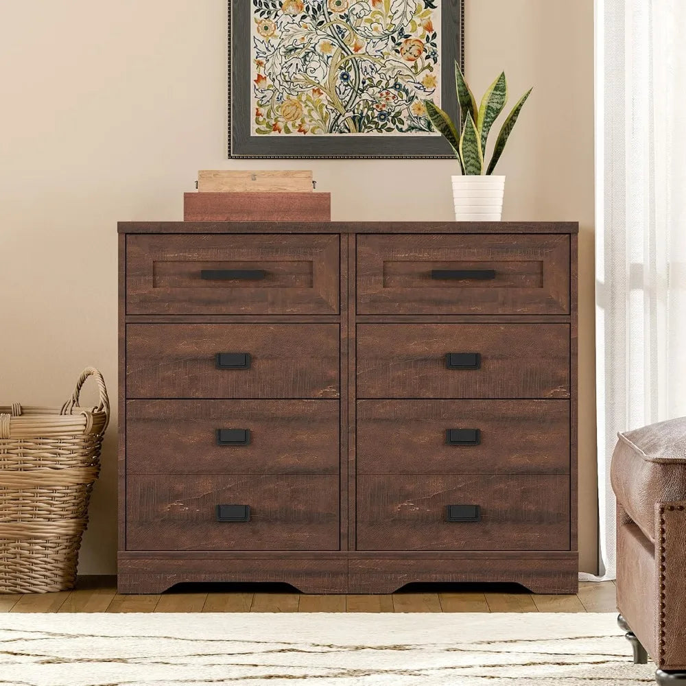 Bedroom High Night Stand Side Table with 3 Drawers