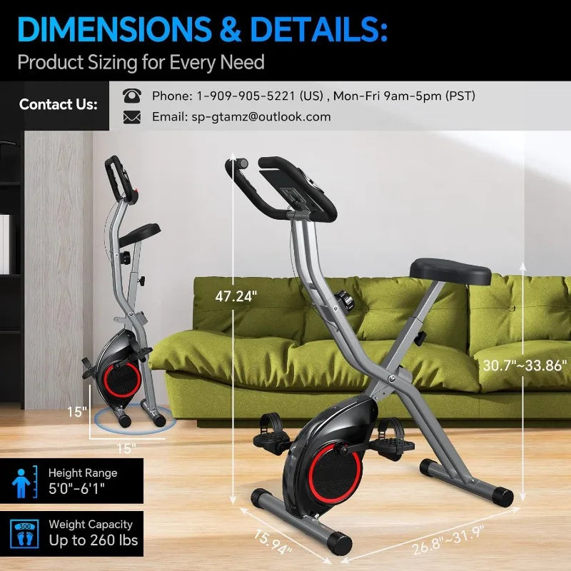 Foldable Exercise Bike for Small Places