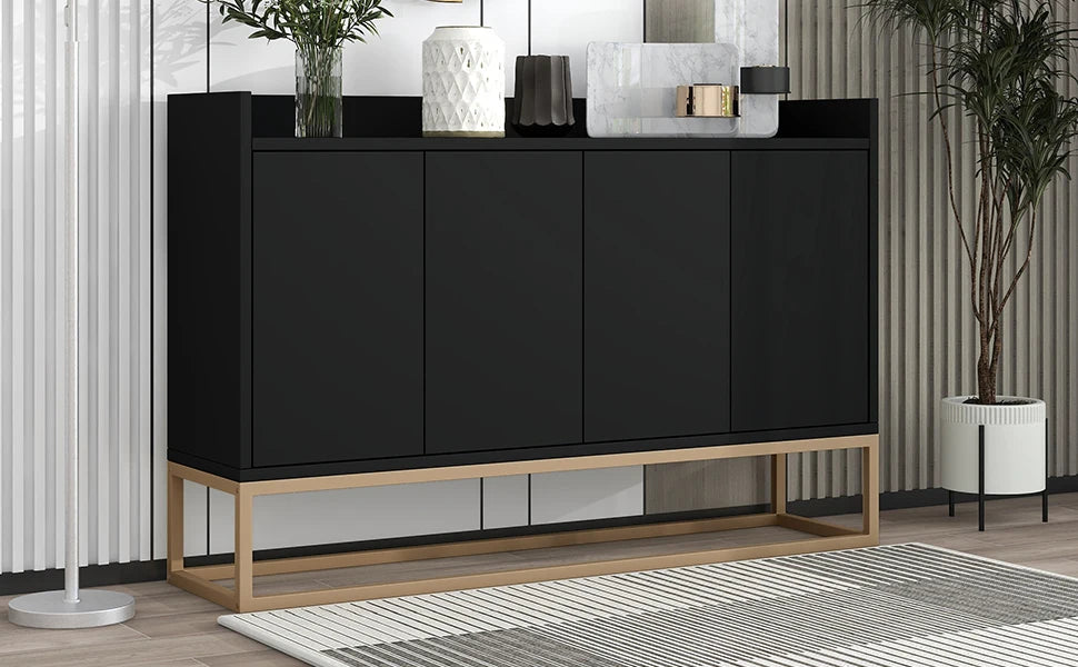 Multifunctional Storage Cabinet With 4 Doors Sideboard
