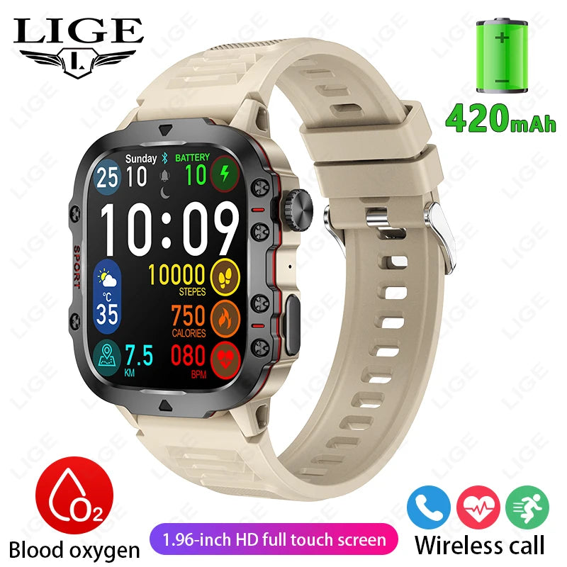New For Xiaomi Military Smart Watch Outdoor Sports Fitness Tracker