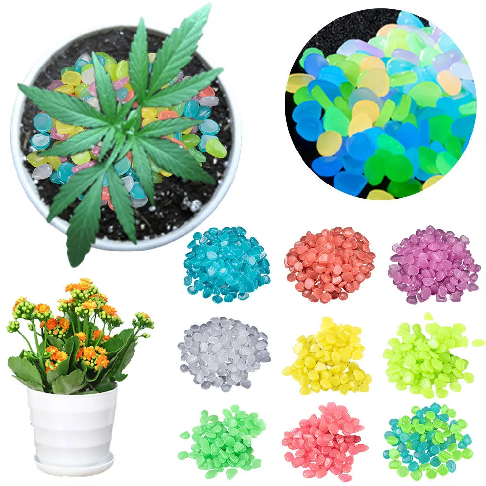 Garden Glow In The Dark Pebbles Stones Rocks For Yard And Walkways Decor
