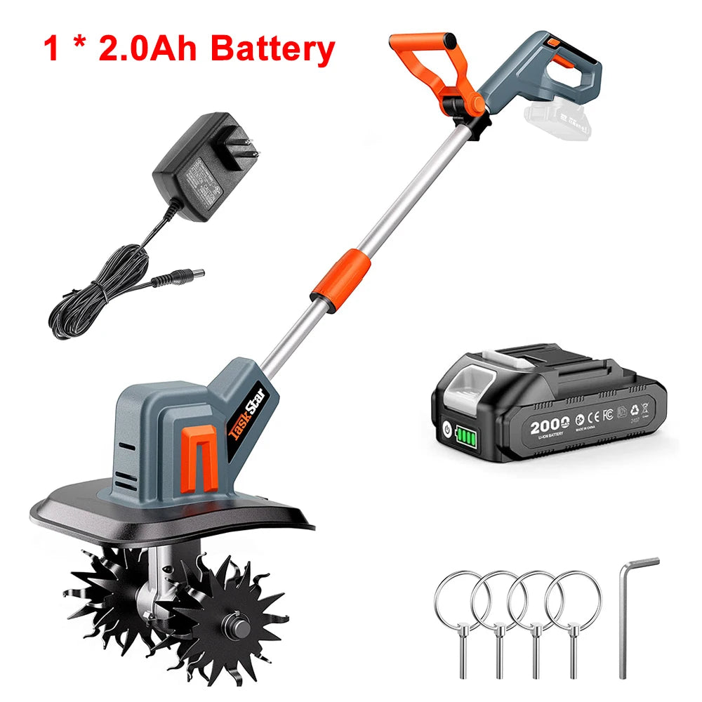 TaskStar Cordless Tiller Cultivator