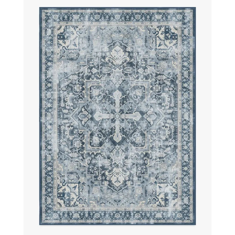 Traditional Persian Vintage Turkish Geometric Pattern Carpet