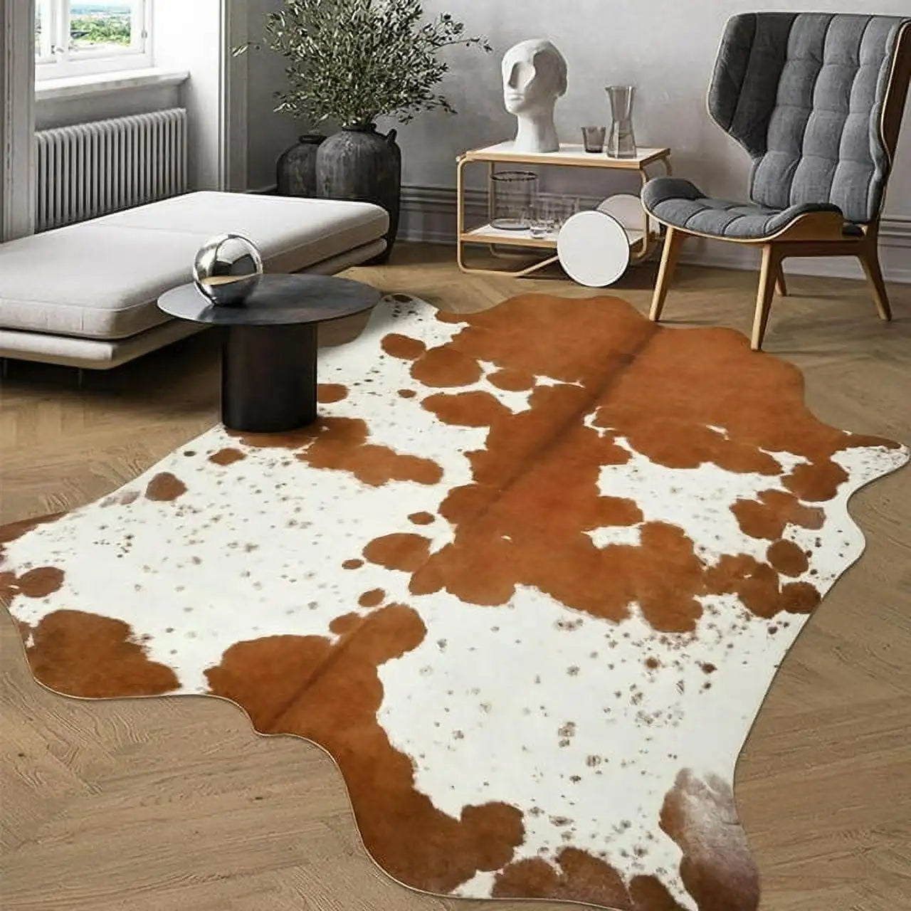 American style Animal Print Rug faux fur