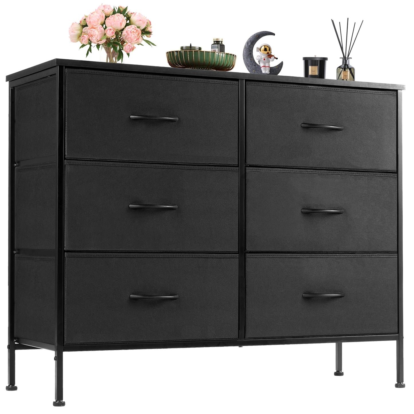 Bedroom Fabric Drawers Nightstand