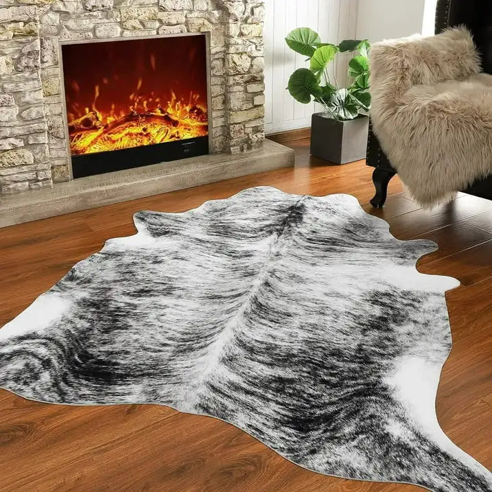 American style Animal Print Rug faux fur