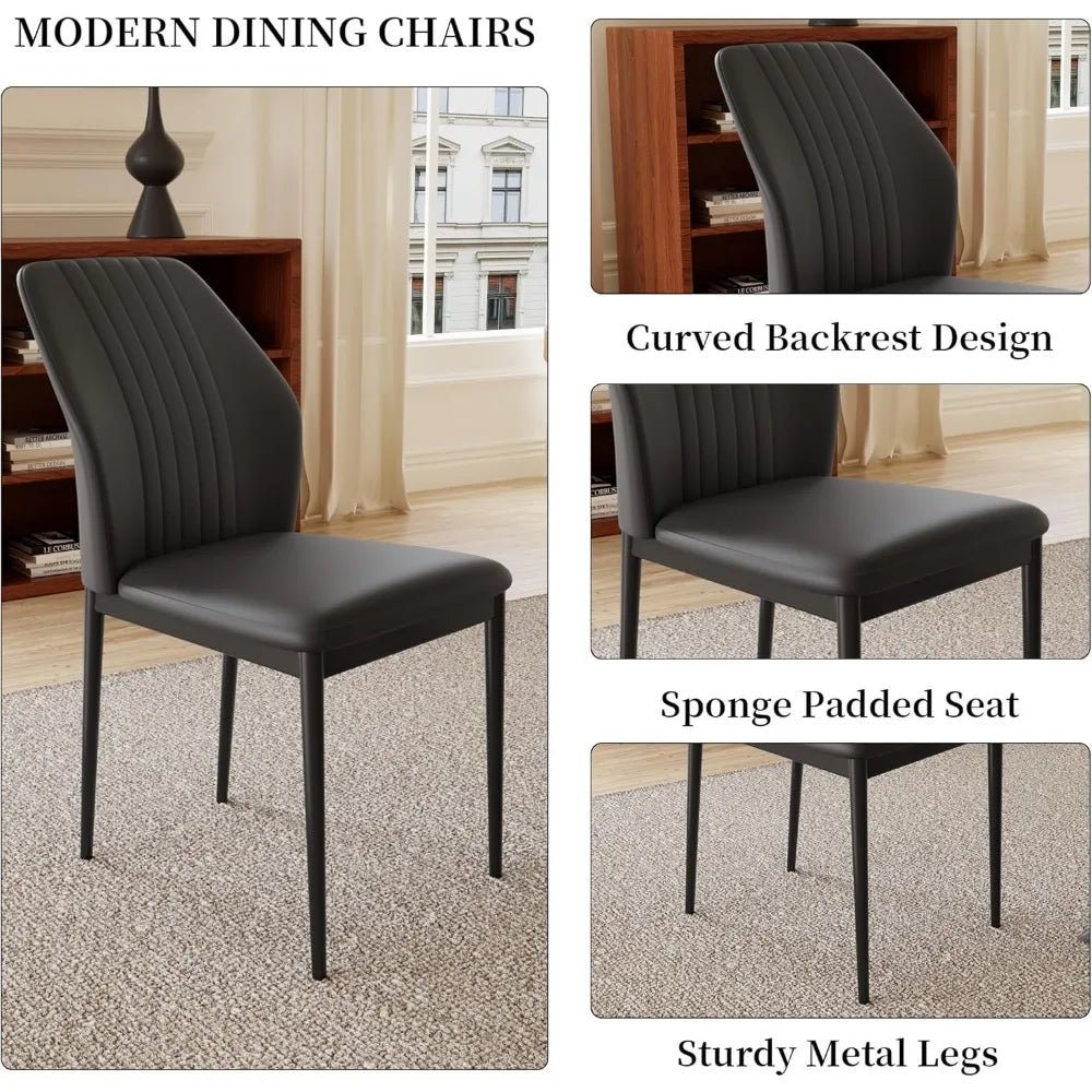 Extendable Dining Table with Upholstered Chairs