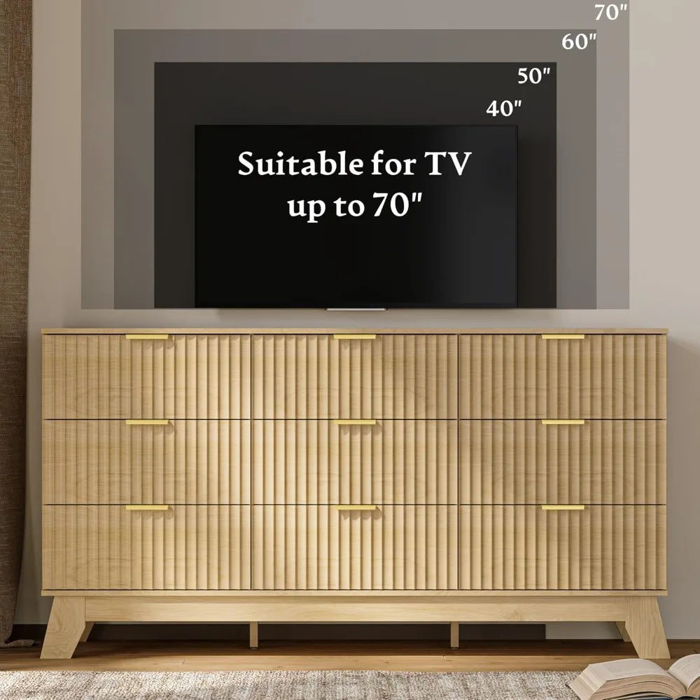 Fluted Dresser for Bedroom