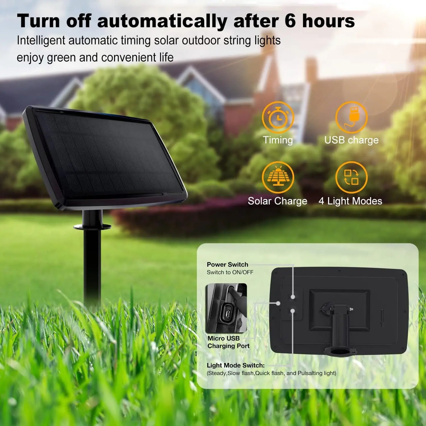 Patio Solar String Lights