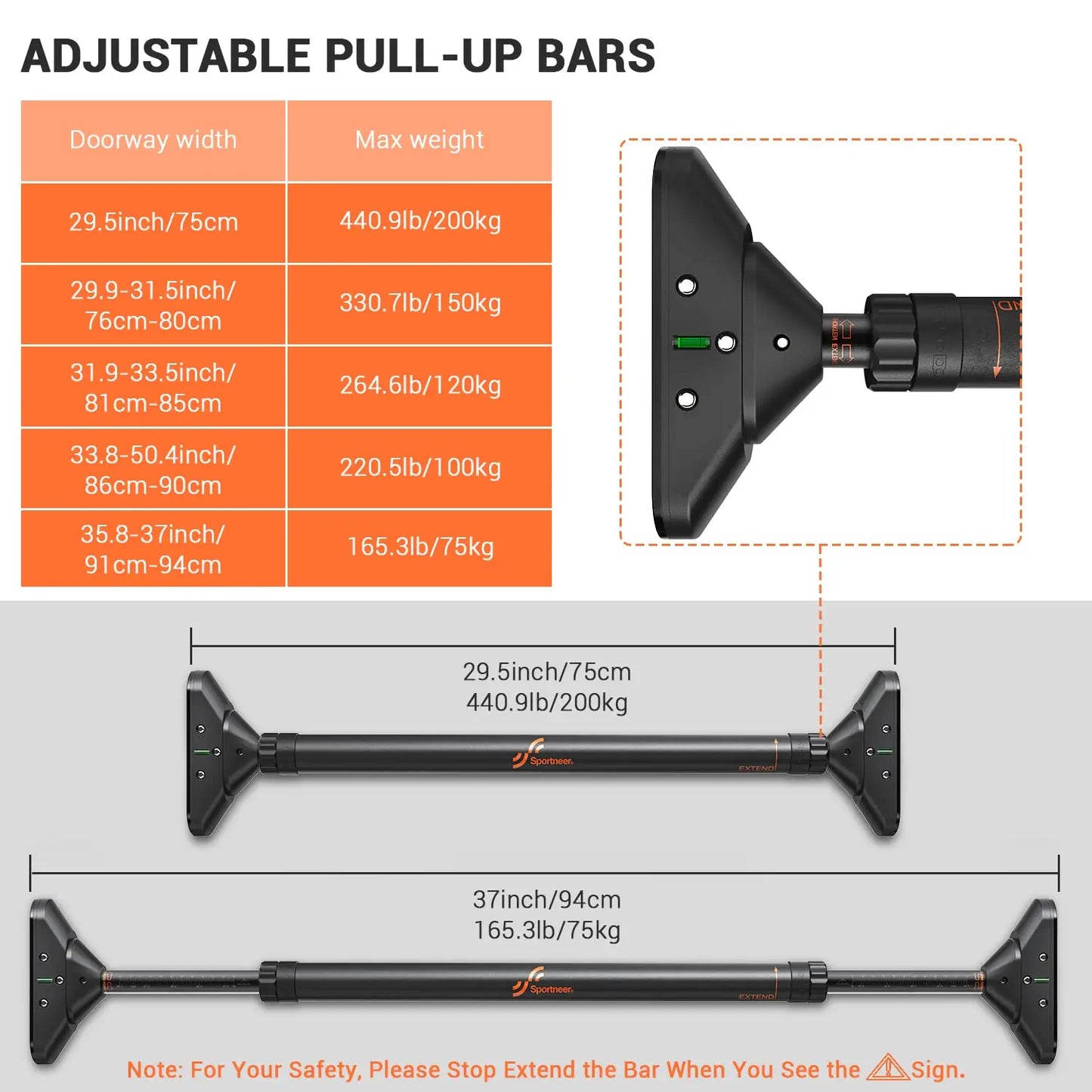 Indoor Home Pull Up Bar Strength Training