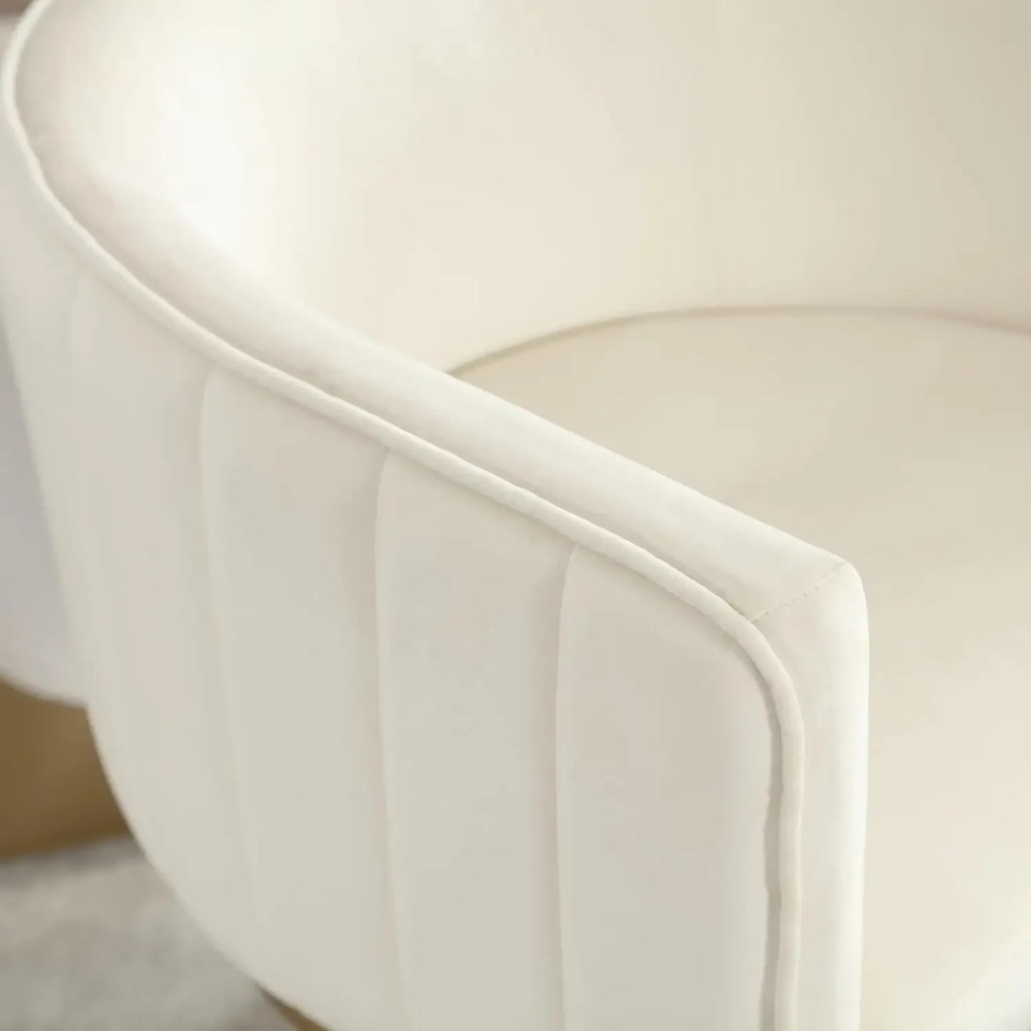 Velvet with Metal Frame Comfy Upholstered Side Barrel Chairs