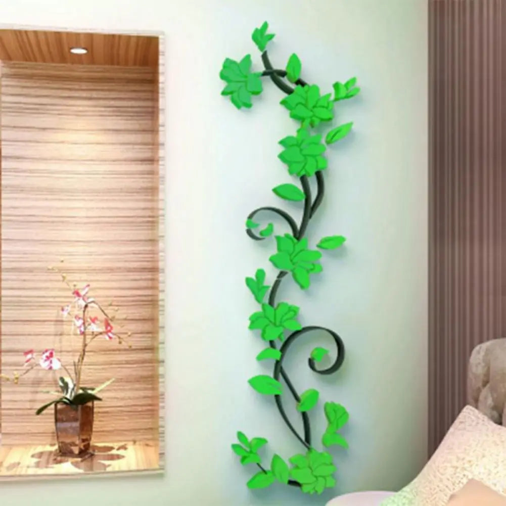 Home Bedroom Decoration Art Vinyl Vase Flower Tree Decal Mural
