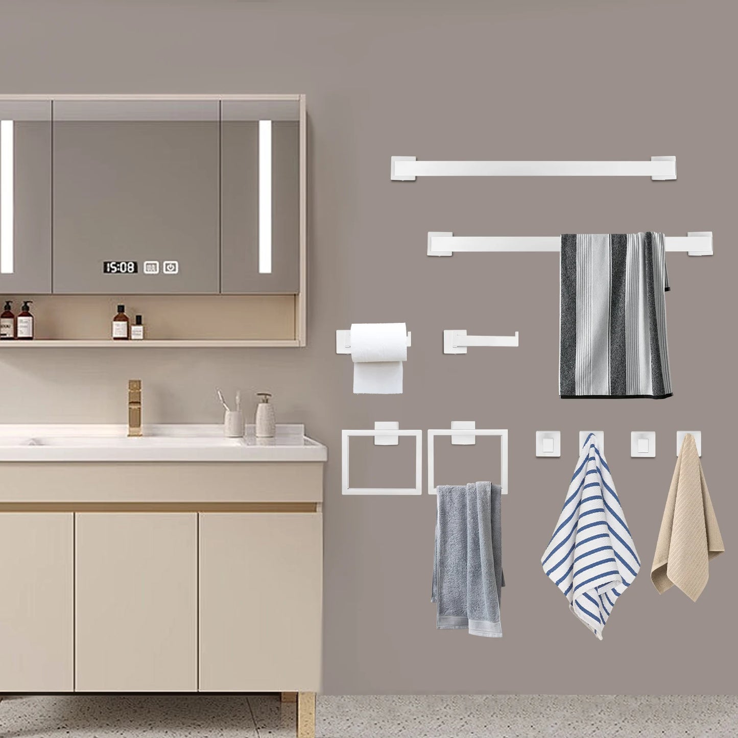 Bathroom Towel Bar Set