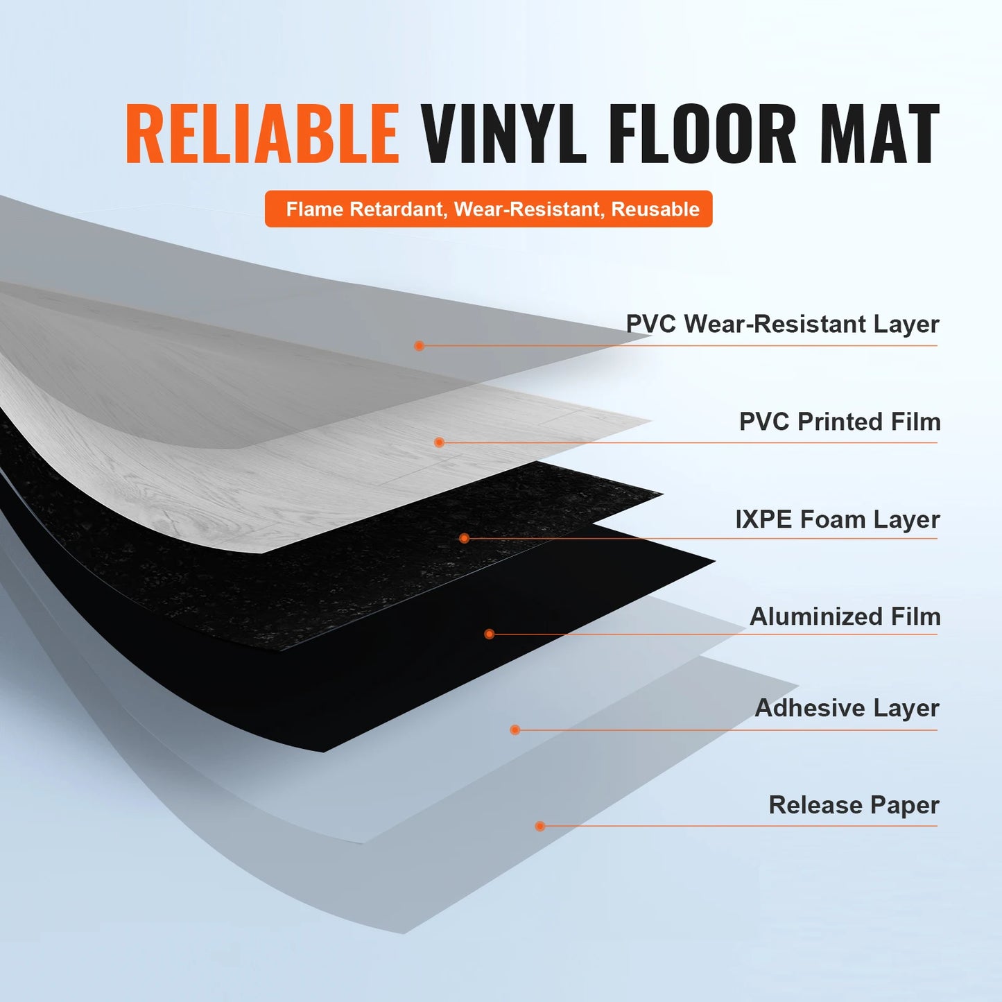 VEVOR Self Adhesive Vinyl Floor Tiles