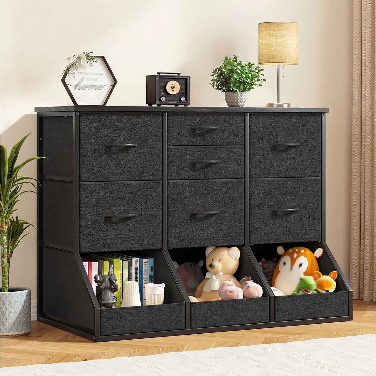 Wood Top & Metal Frame Dresser