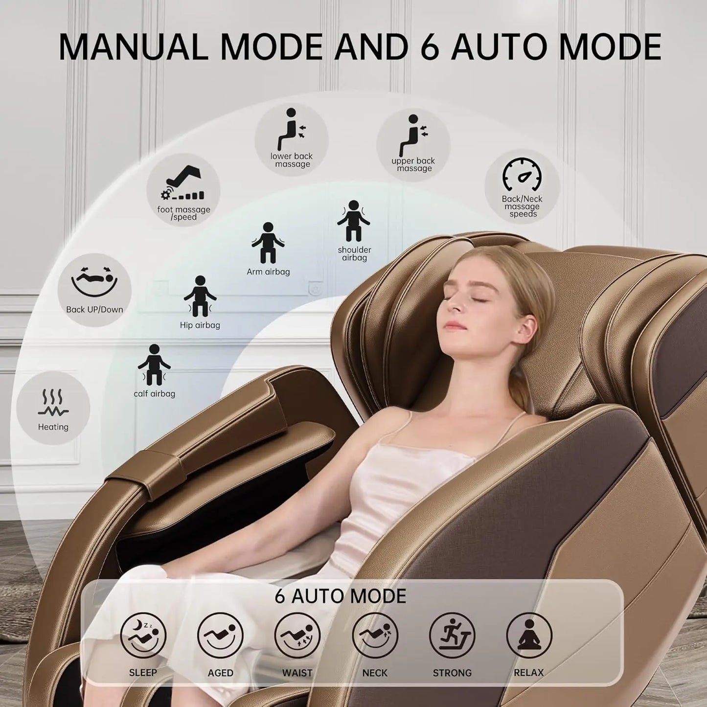 Massage Chair Full Body w/Manual Modes