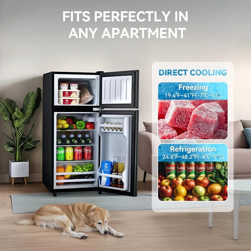 Fridge with Freezer with 6 Level Thermostat