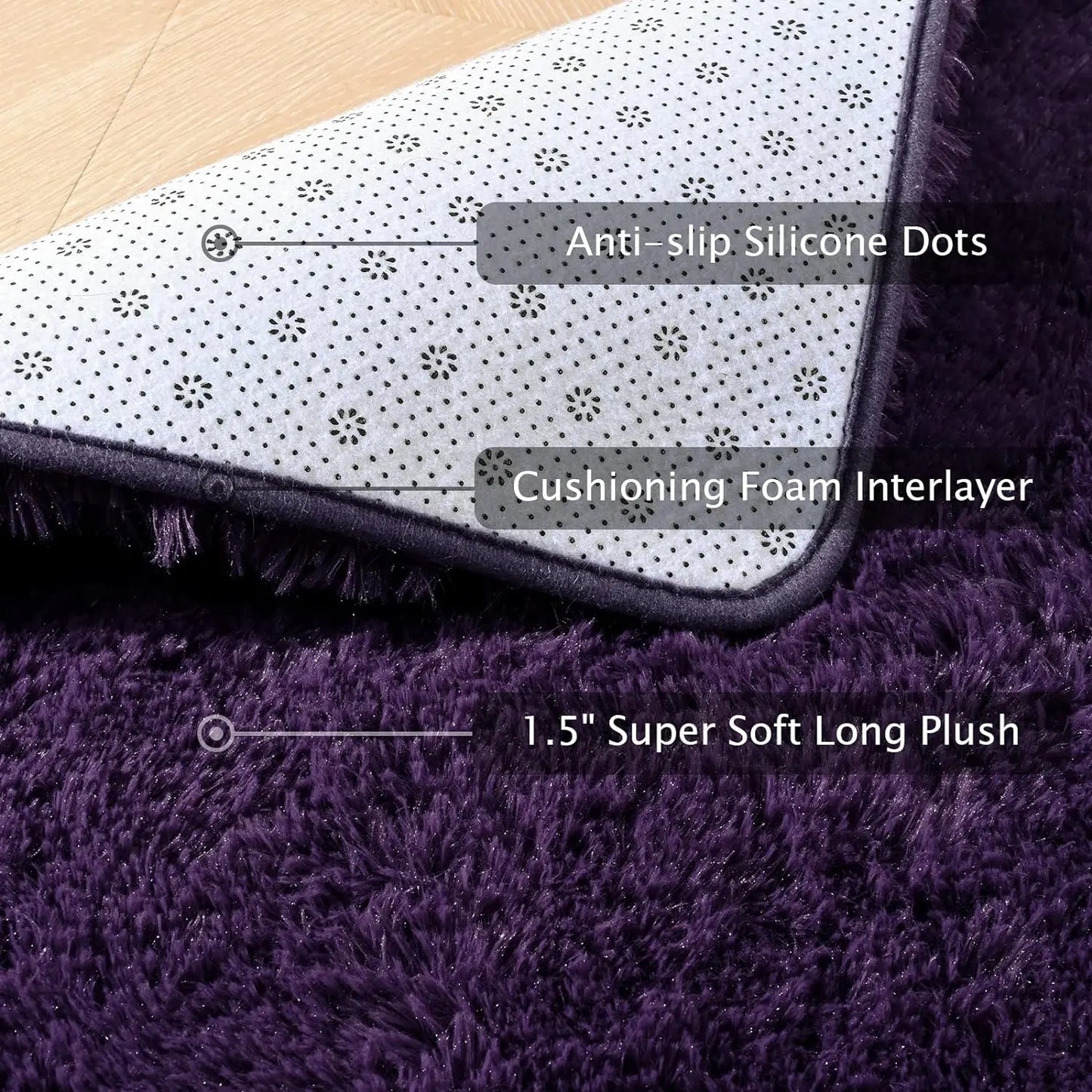 Fluffy Rugs Non Slip Rugs for Hardwood Floors Room Decor