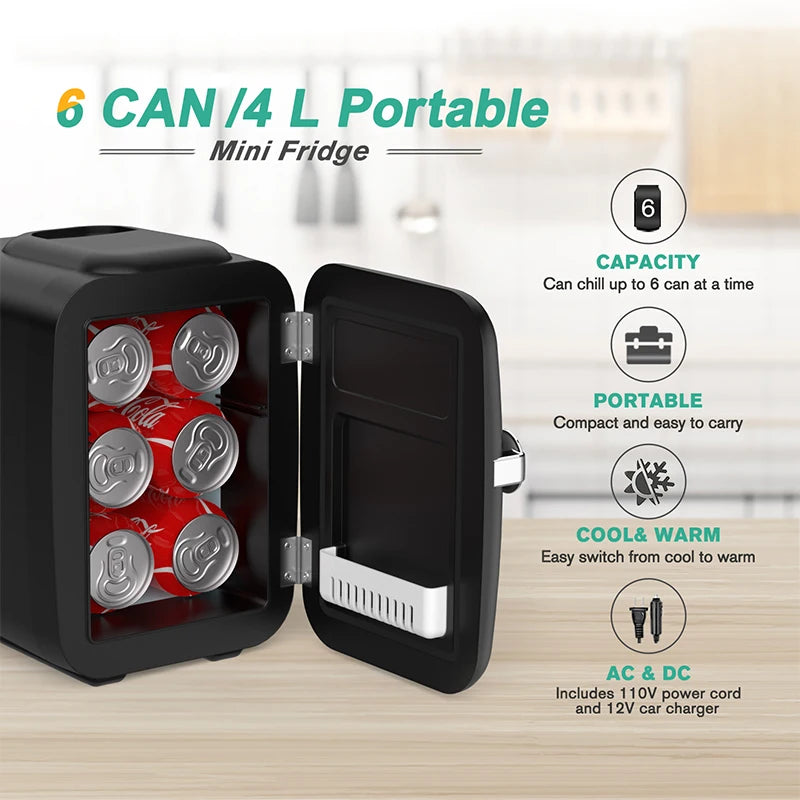 Mini Fridge - AC/DC Heated Cooling