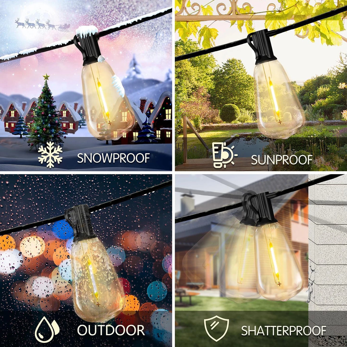 Waterproof Patio String Lights