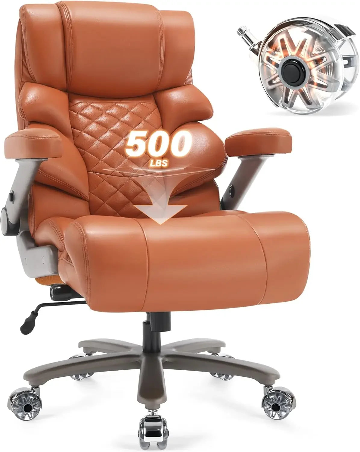 Large Computer Chair with Adjustable Lumbar Support