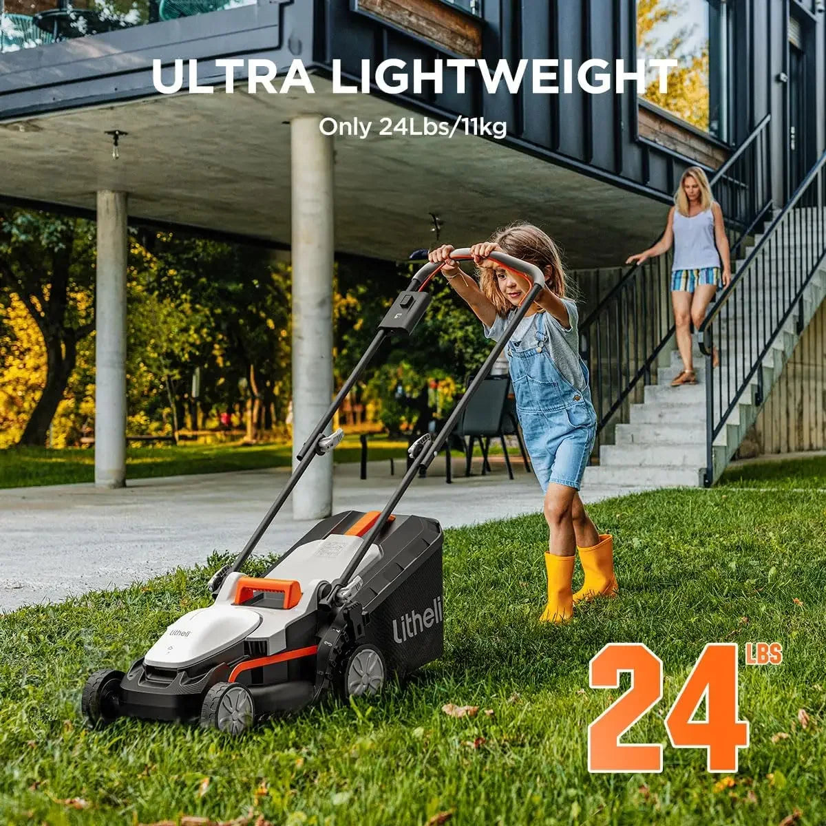 Cordless Lawn Mower - Portable Battery Included