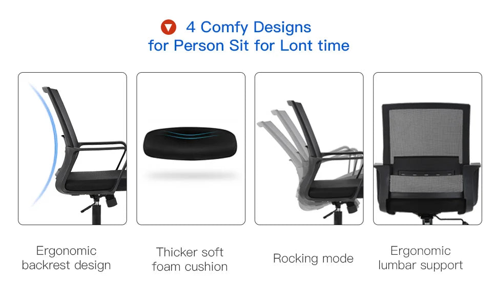 Office Chair with Mid-Back Mesh