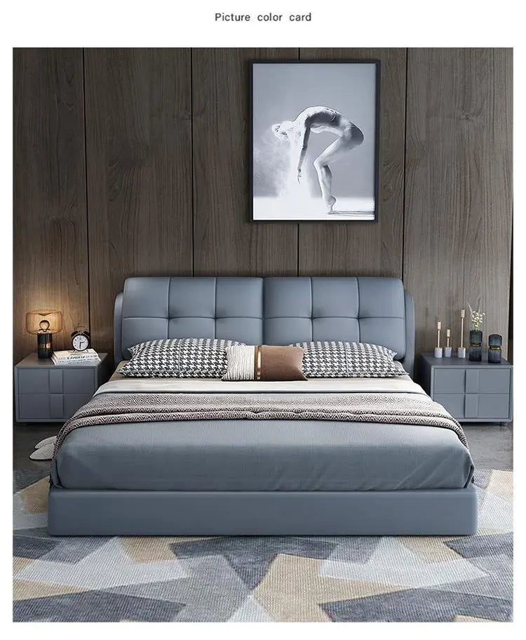 Vintage Navy Blue Heavy Duty Double Bed