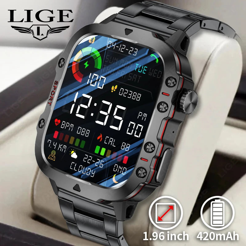 New For Xiaomi Military Smart Watch Outdoor Sports Fitness Tracker