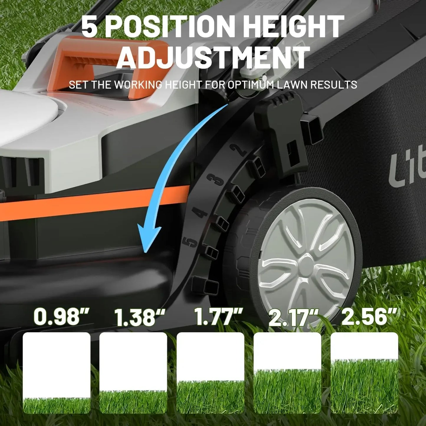 Cordless Lawn Mower - Portable Battery Included