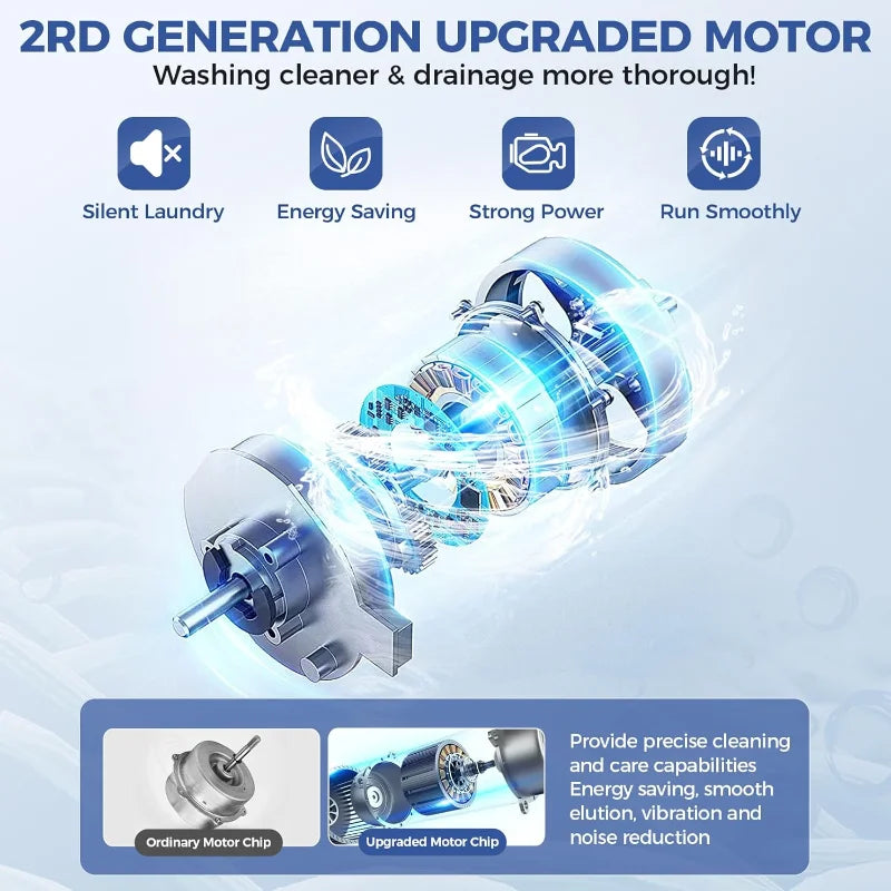 Portable Washing Machine & Dryer Combo with Drain Pump