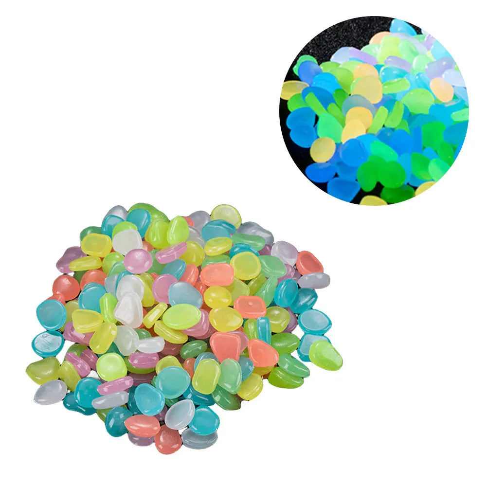 Garden Glow In The Dark Pebbles Stones Rocks For Yard And Walkways Decor