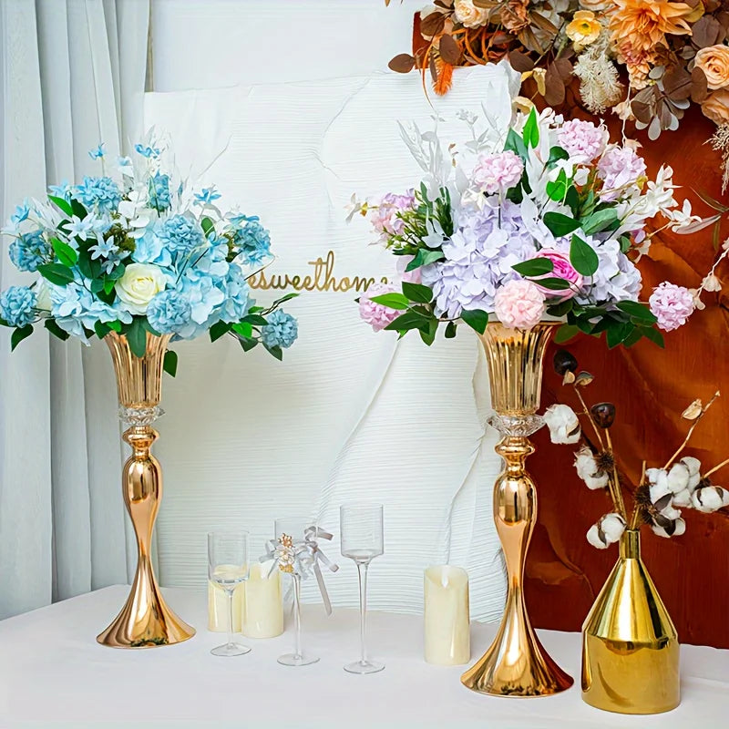 Flower Metal Crystal Stands Vases