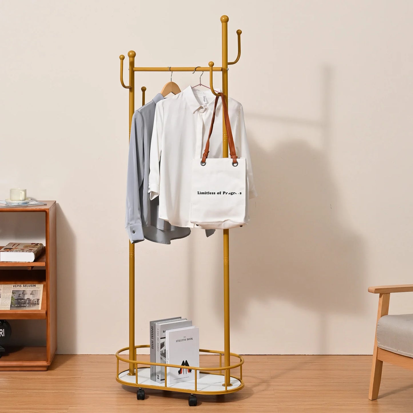 Rolling Garment Rack Organizer