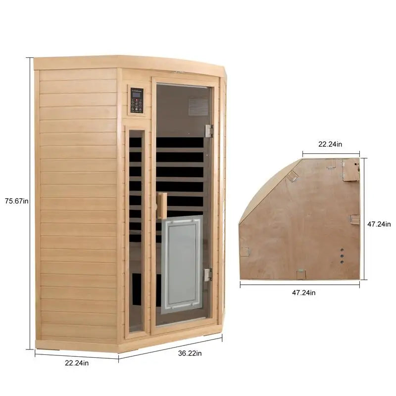Sauna with Heating Panel for 2 Persons