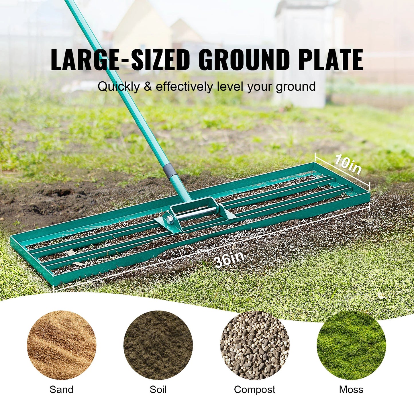 Heavy-duty Lawn Leveling Rake