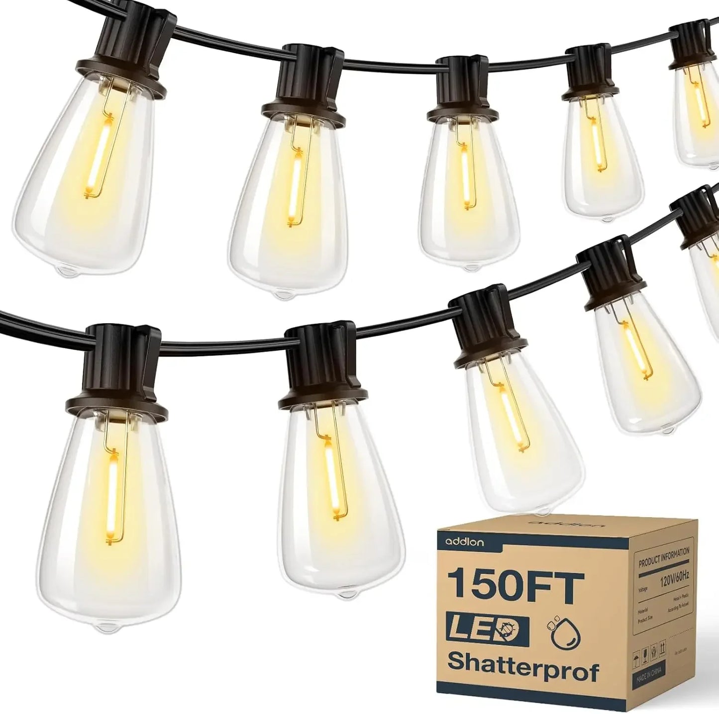 Patio String Lights Waterproof